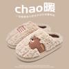 Cartoon Cute Plush Cotton Slippers Winter 2025 New Indoor Home Non-slip Warm Thick-soled Slippers Autumn and Winter
