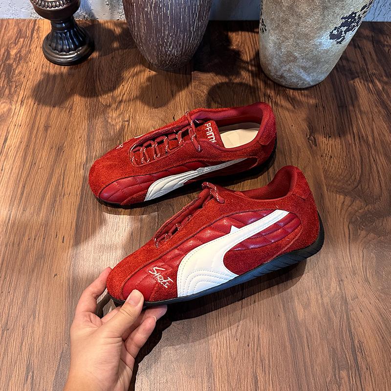Wula grass pigskin insoles genuine leather racing shoes autumn new sports women's shoes flat