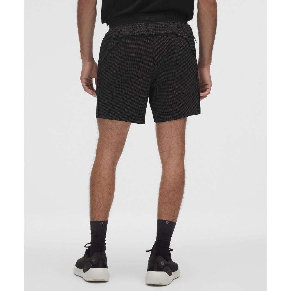 Lululemon Pace Breaker Reflective Linerless Knit Short 7  White Black