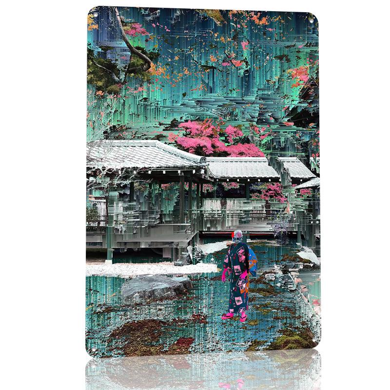 D Printed Texture Poster Personalized Wall Art Retro Metal Tin Signs for Home Decoration Gaming Decor Room Accessories Bar