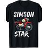 Męska koszulka z grafiką Simson Star Vintage Moped, Miękka bawełniana koszulka z okrągłym dekoltem i krótkim rękawem dla entuzjastów motocykli i miłośników rowerów retro