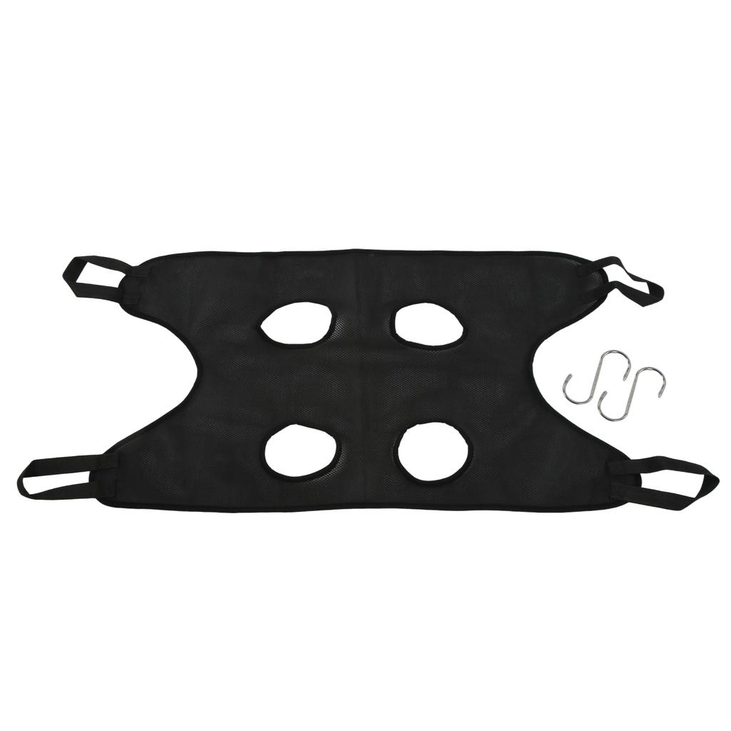 Pet Grooming Hammock Breathable Dog Grooming Sling for Pet Bathing Washing Grooming and Trimming NailBlack 99x56cm