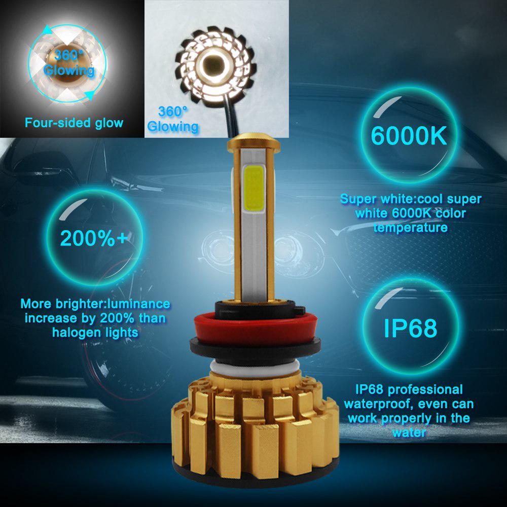 Car LED Headlight Kit H4 H7 9006 9005 H11 300W 6000K Bright Headlight Bulbs Lamp G7 30000LM XNC