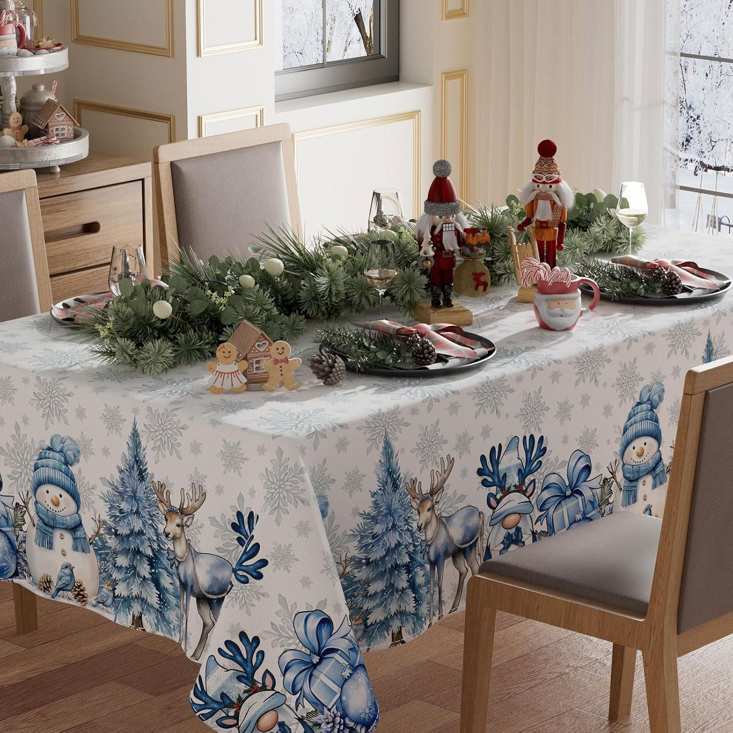

New Christmas Table Cloth Holiday Beautification Decoration Rectangular Table Cloth Anti Slip and Wear-resistant Multi-purpose 60x100cm
