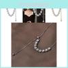 Elegant Titanium Steel Zircon Necklace For Women Trendy Minimalist Design Chic Clavicle Chain