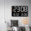 Large Screen Digital Wall Clock Temperature Date Week Display Adjustable Brightness Electronic Clock Living Room Remote Control