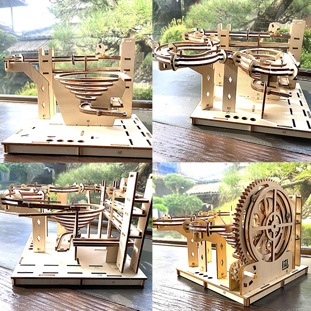TOKIX 3D Craft Wooden Assembly Running Ball Kit, Kit, (Advanced)