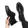 Brock leather shoes British style business dress casual heightening suit black best man wedding groom shoes