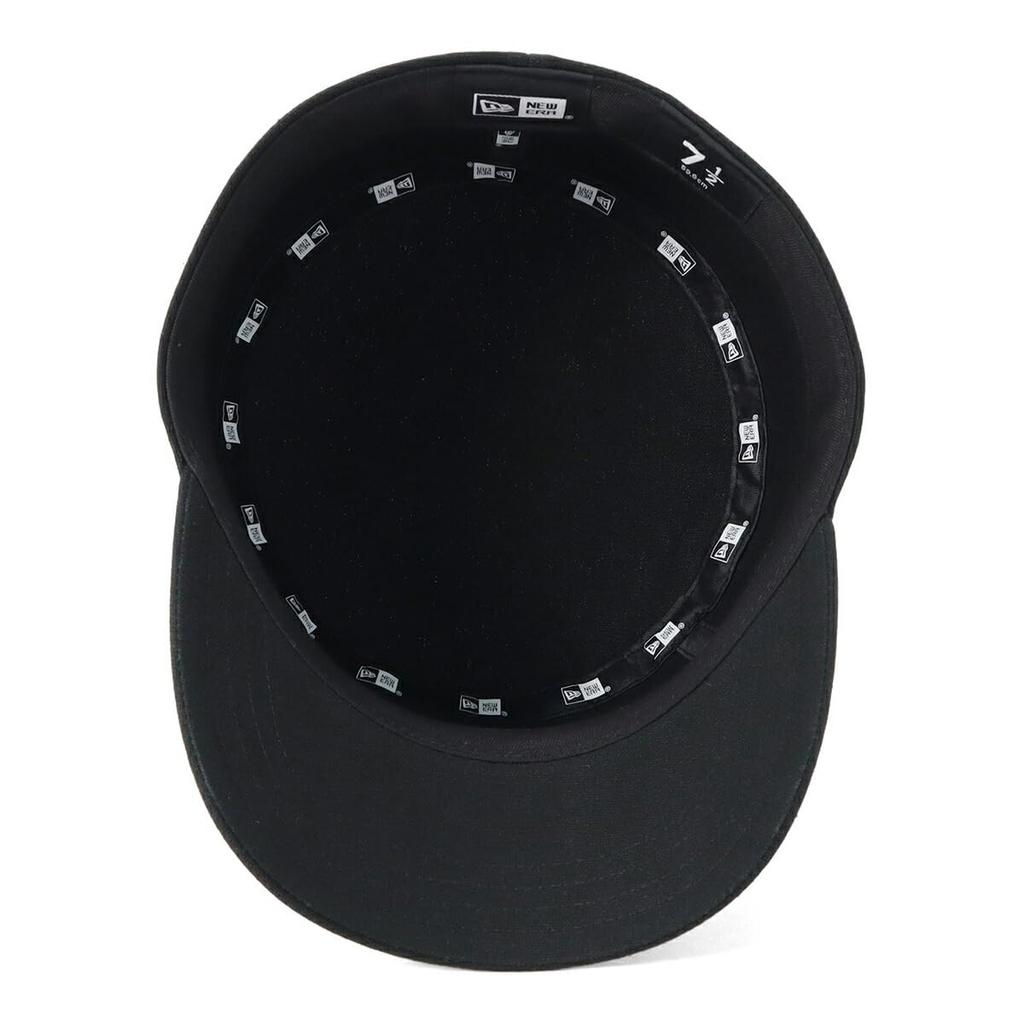 Military Work Cap Hat Special Order 7 Basic [New Era] Black/Black - 1/2 WM-01
