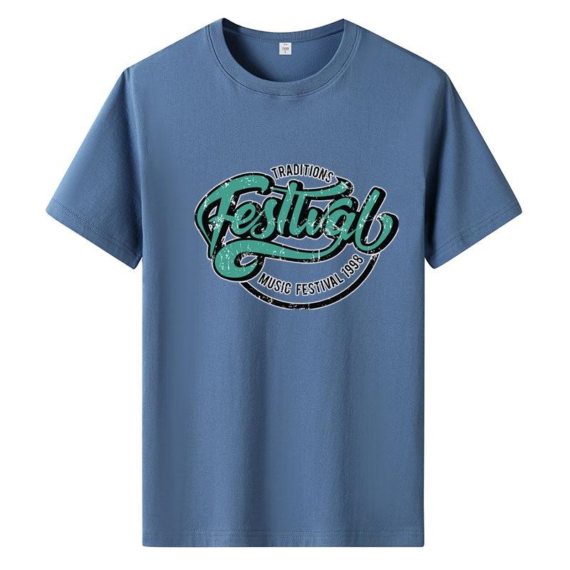 Kurzarm-T-Shirt für Männer und Frauen, lockerer Sommer, Rundhalsausschnitt, Buchstaben auf dem Unterhemd der Kleidung gedruckt