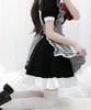 Milky Time Dámske Lolita Služobné Šaty s Mašľou, Volánmi, Zástrou a Kockovaným Vzorom, Cosplay Kostým (Veľkosť L)