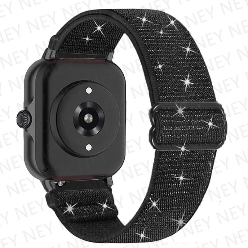 20mm/22mm Glänzendes elastisches Armband für Amazfit gts 4-3-2-2e-mini/GTR 4/3 Pro Band Amazfit Bip 5/Bip3 pro/Balance/GTS/GTR 4-3-2 Armbänder