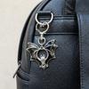 Enamel Bag Charm Black Gothic Key Ring Dark Aesthetic Halloween Bat Keychain  Car Accessory