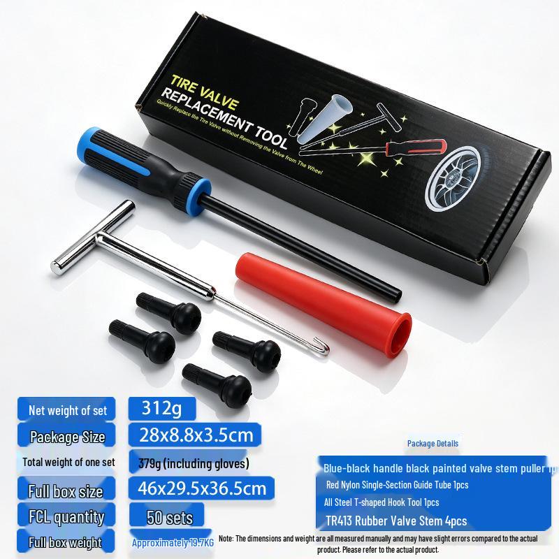 Tire Valve Stem & Core Installation and Repair Tool Kit