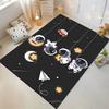 Cute Astronauts and Stars Rug Suitable for Use As an Anti-slip Game Mat for Living Room and Bedroom Sofas