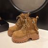 British style platform Martin boots women's autumn 2025 new retro small man height increase big head locomotive short boots