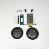 Stainless Steel Invisible Door Lock with Pull Ring, Single/Double-Sided Mounted Round Handle.