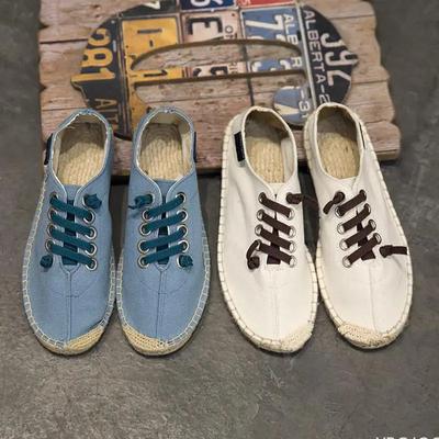 2024 Shoes New Men Hemp Fisherman  Breathable Espadrilles Flats Solid Moccasins Casual Shoes Men Zapatos De Hombre