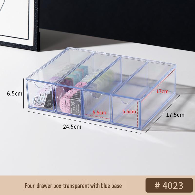 

Прозрачный акриловый 4-слойный пыленепроницаемый органайзер с выдвижными ящиками для косметики и очков