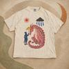 Pink Dragon Shirt, Knight with Tiny Umbrella, Comfort Colors Fantasy Tee