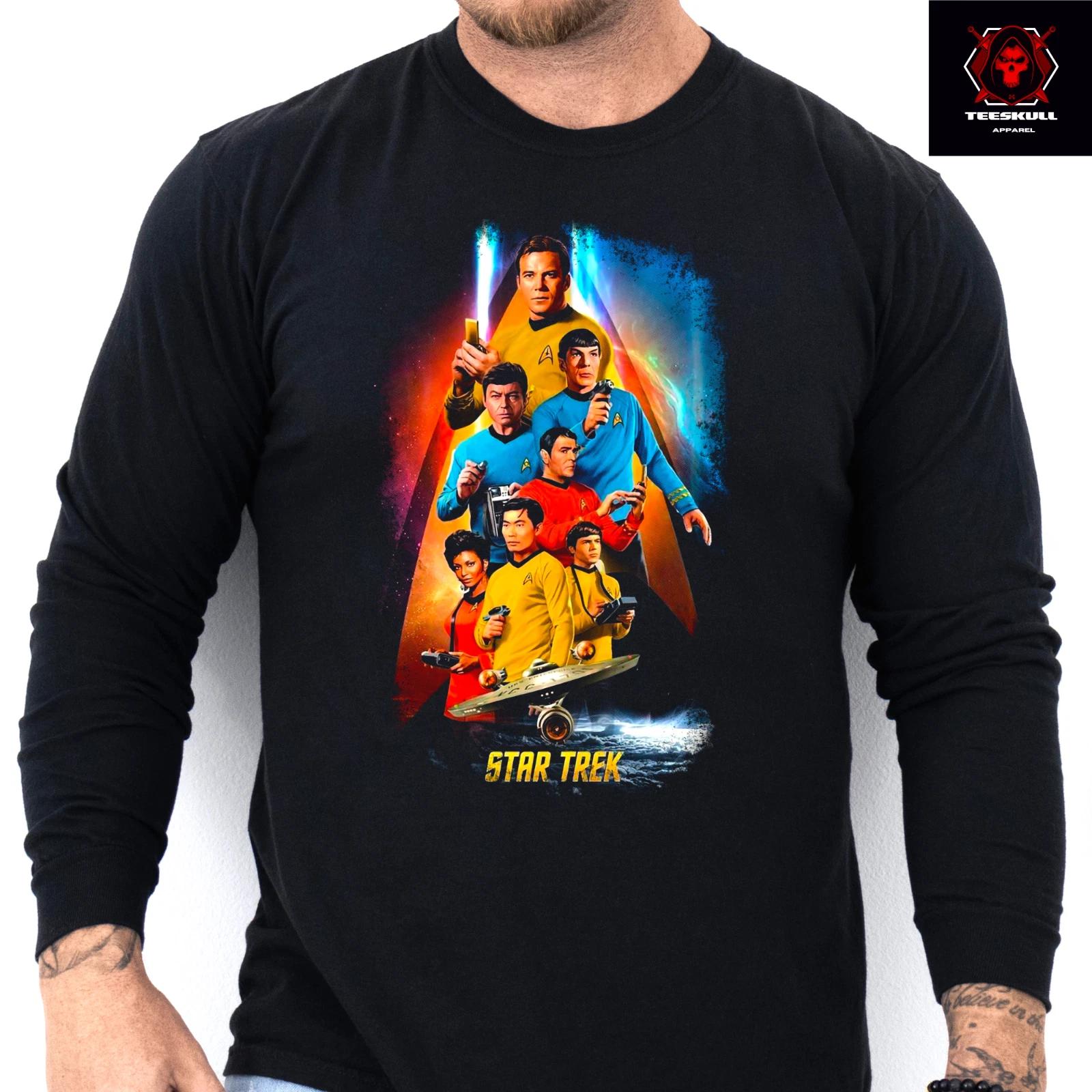 Star Trek (1966) Cult Movie Long Sleeve Top Unisex Premium Cotton T-Shirt 4XL