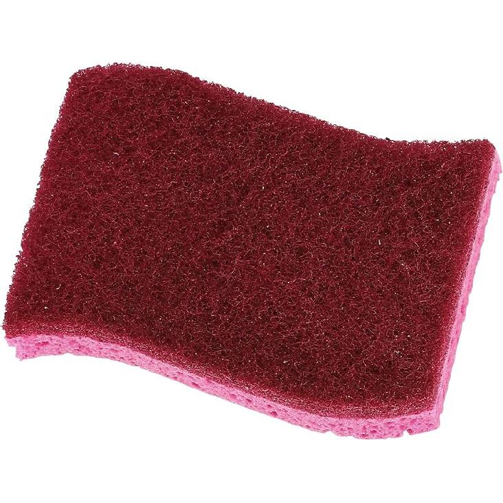 Scrubee Heavy Duty Scrub Sponge with Scouring Pad, Kitchen Dishwashing, Sink, Pot and Frying Pan Cellulose Scrubber Sponge Non Scratch 6 1-pack