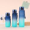 Frosted Water Bottle with Handle Fitness Sports Water Bottle Large Capacity Gradient Water Cup for Fitness Gym Outdoor Sports
