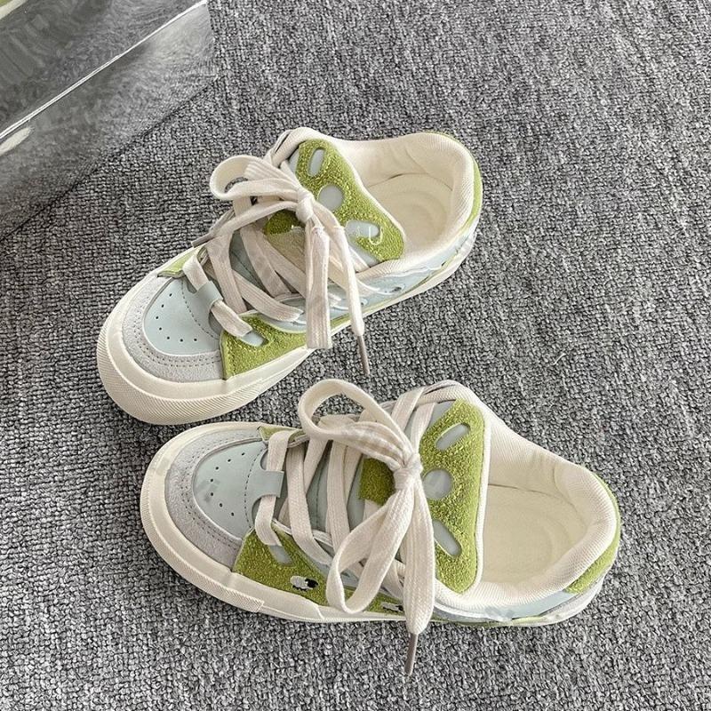 Fashion Women's Casual Shoes 2025 Spring New Fashion Cross Tied Height Increase Platform Sneakers Breathable  Comfortable Non Slip Flats