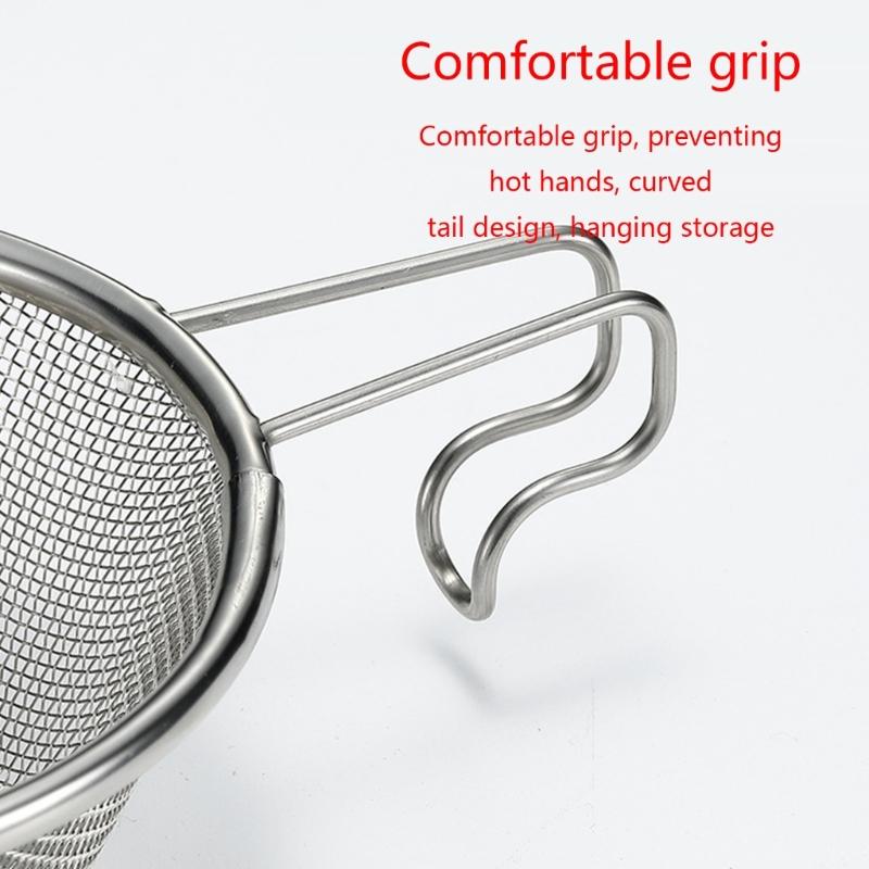 Stainless Steel Colander Stainless Steel Mesh Strainer Camping Supplies for Outdoor Camping Fishing Cooking Tool