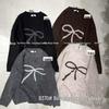 Xiao Wang's 8370 Winter Korean Plus Size Casual Bow Knit Sweater