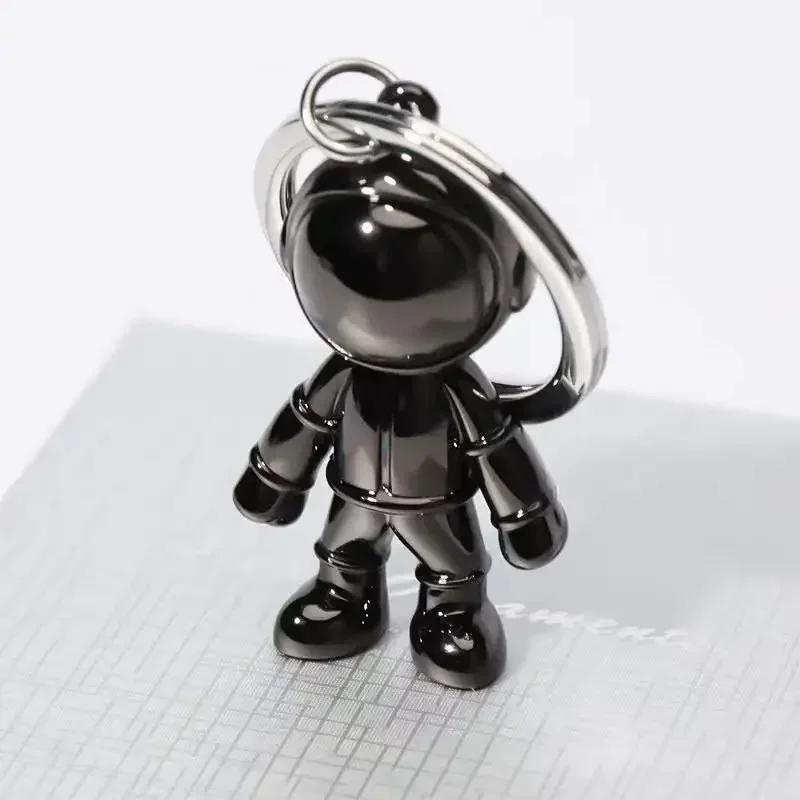New Fashion 3D Astronaut Keychain Space Robot Spaceman Keychain Keyring Alloy Gift for Man Friend Creative Car Keychain Pendant