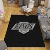 LA Kings Flannel Printed Carpet, Home Sofa Decoration for Living Room & Bedroom, Non‑Slip Play Flannel Floor Mat for Game Room