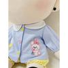 Niannyyhouse 40cm Plush Clothes Set for Kindergarten, Loose Fit, Jacket and Shorts, Dress-Up, Cotton Doll, Accessories (Blue)
