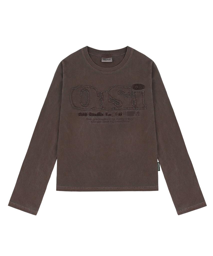 ODDSTUDIO Odsd Pigment Damaged Long Sleeve - Brown