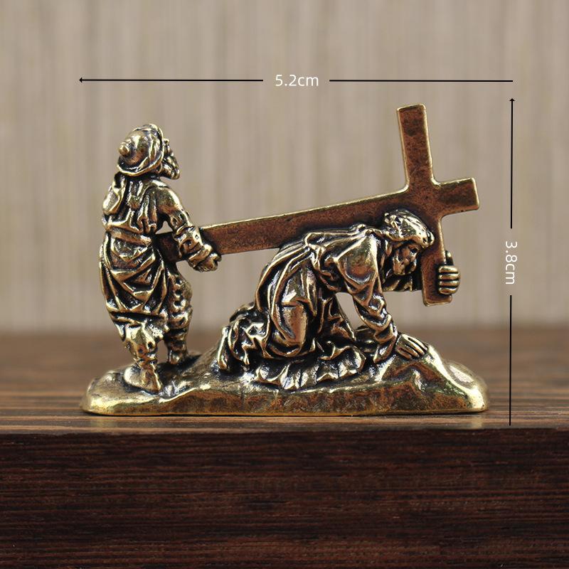 

Cross Slave Figure Home Decor Crafts Western Ornament Brass Ornament Crafts