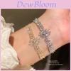 Floral Zircon Gold Silver Bracelet For Women With Elegant Design Perfect For Gift