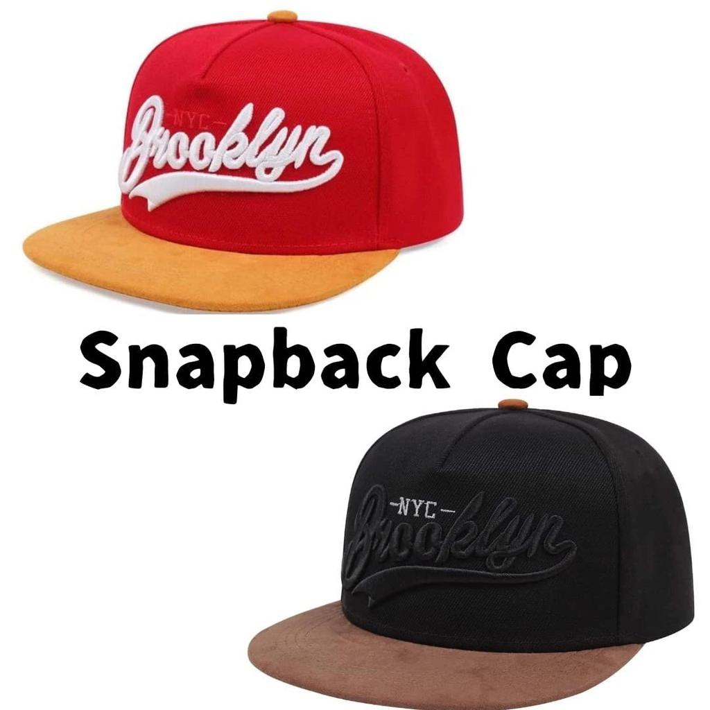 Sproutsy Snapback Cap, Korean Brooklyn Hip Hop Skater Flat Cap, Baseball Cap, Straight Cap, Popular for Men (Red)