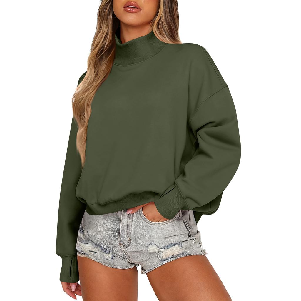 Damen Sweatshirt Langarm Lässig Bequem Locker Leicht Damen Sweatshirt