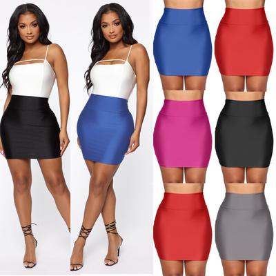 Mode Damen Stretch Eng Sexy Rock Hohe Taille Kurz Schlank Röcke