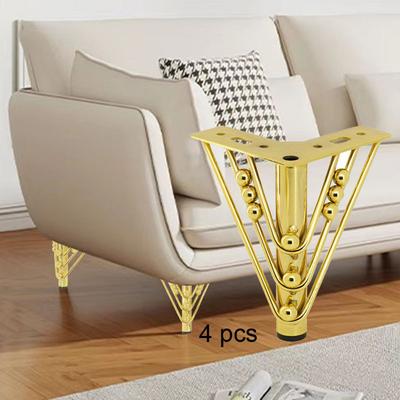 4pcs Metal Furniture Legs Bookcase Dresser Cupboard Table Cabinet Cabinet Legs DIY Replacement Sofa Feet Metal Legs Furniture