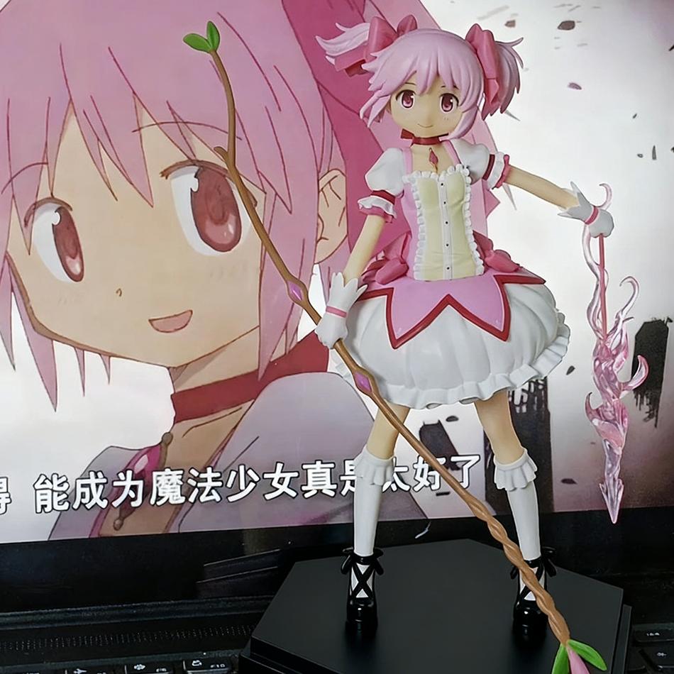 18CM Puella Magi Madoka Magica Aniem Figure Kaname Madoka Magic Girl PVC Anime Action Figure Kawaii Anime Cartoon Model Toy Gift
