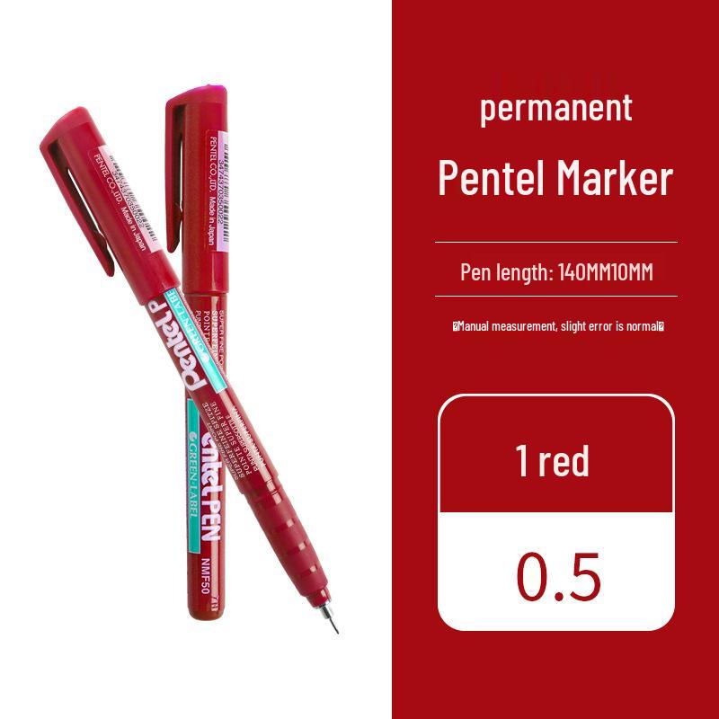 Pentel NMF50 Needle-tip Marker Pen, Waterproof & Fade-resistant, 0.6mm, Southeast Asia.