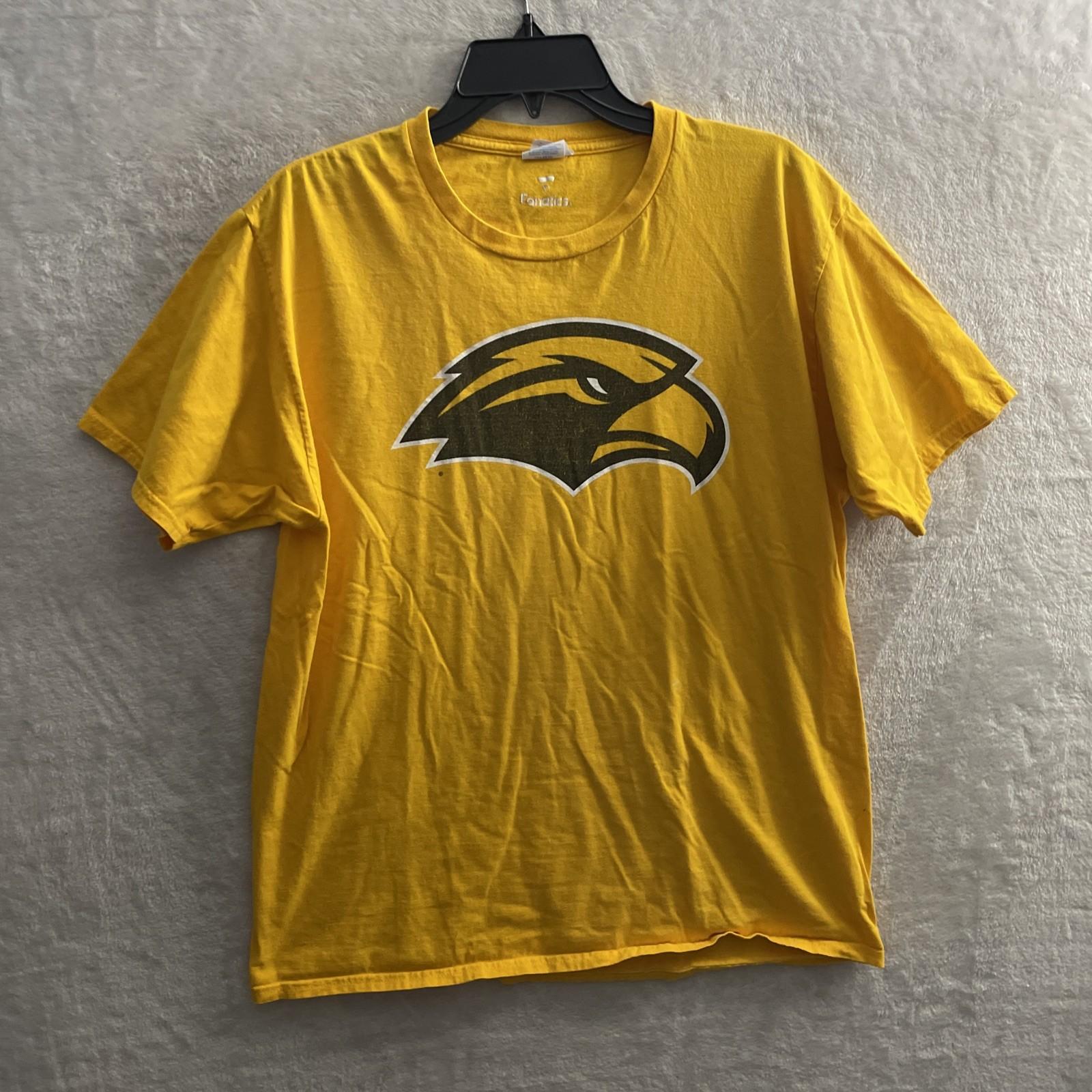 Fanatics Mens T Shirt Yellow Graphic Golden Eagles Large Cotton Crew Neck S разноцветный