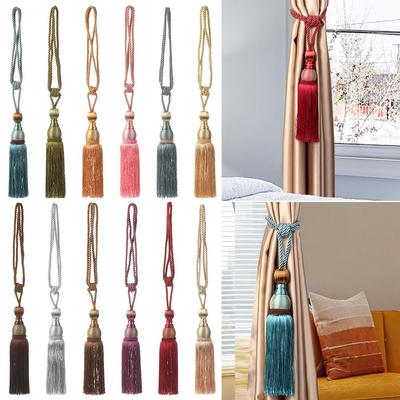 1 Pair Durable Modern Simple Tassel Curtain Rope Tie Backs Braided Tiebacks Holder Strap