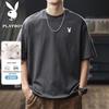 Men's Heavyweight Pure Cotton Short Sleeve Crew Neck T-Shirt
