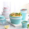 New Design Eco-Friendly BPA Free Handmade Silicone Foldable Collapsible Bowl Dinnerware Drinkware for Camping