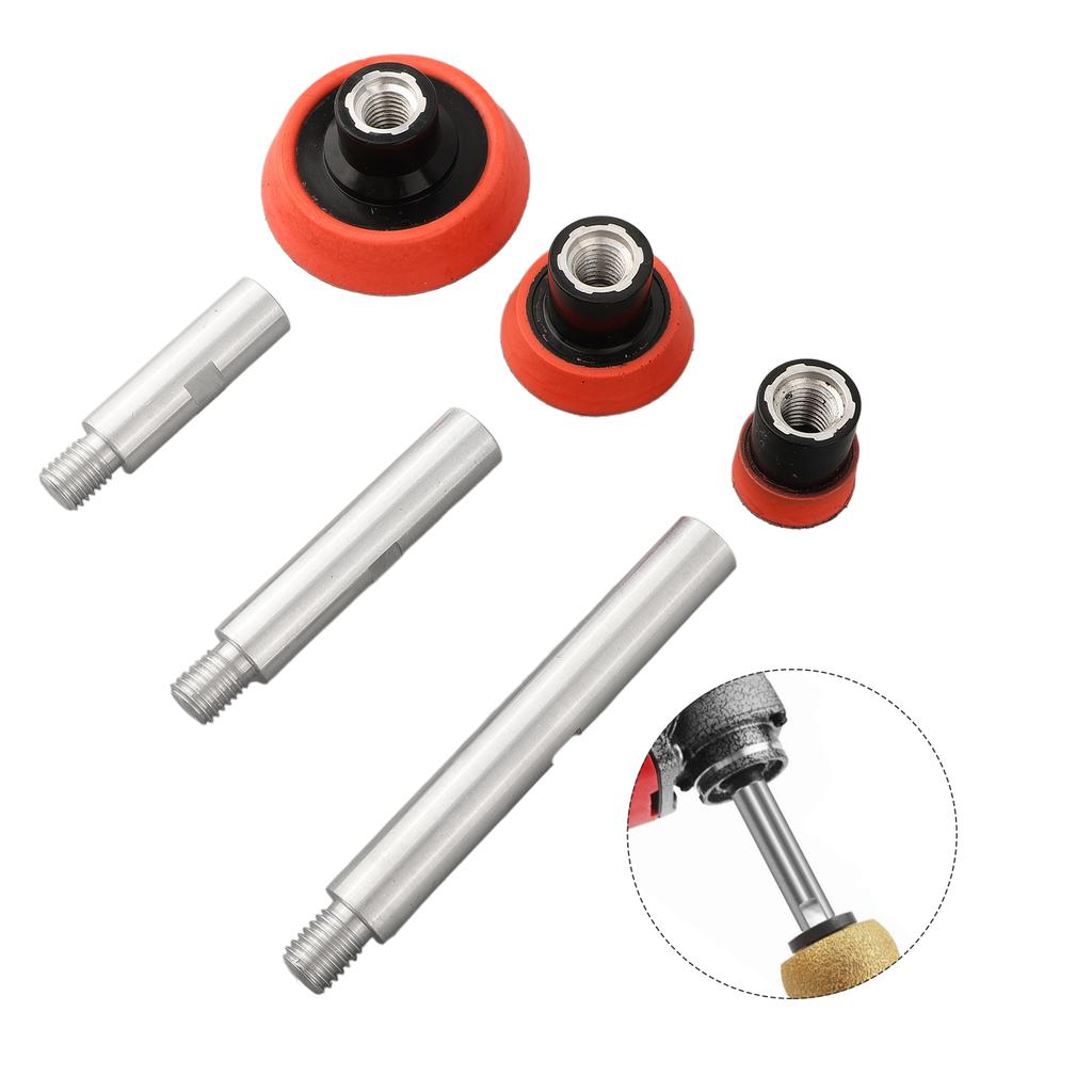 Extension Rods Polishing Pads Set Extension Shafts Polishing Pads Thread Adapter 75/100/140mm For Many Use Easy To Use