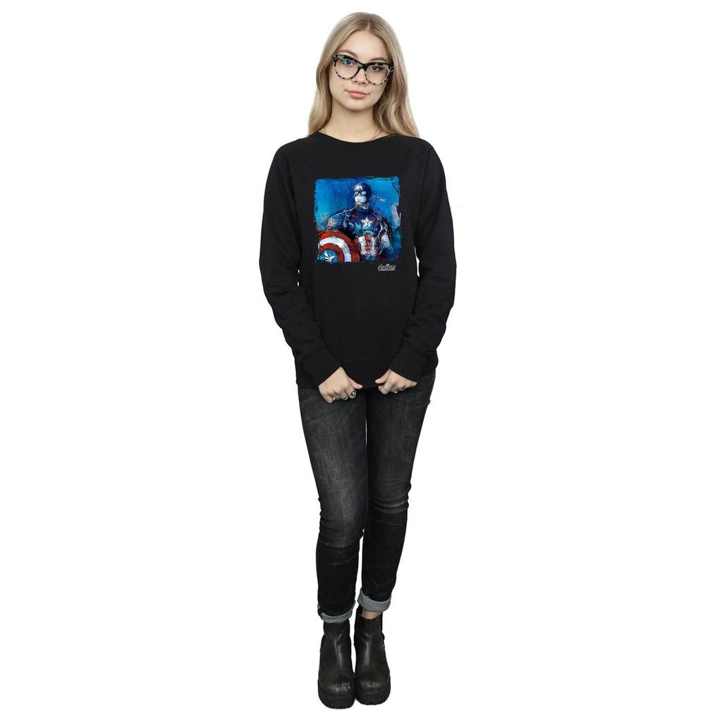Marvel Womens/Ladies Captain America Art Sweatshirt