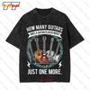 Guitar How Many Guitars Vintage Oversized TShirt YWOD