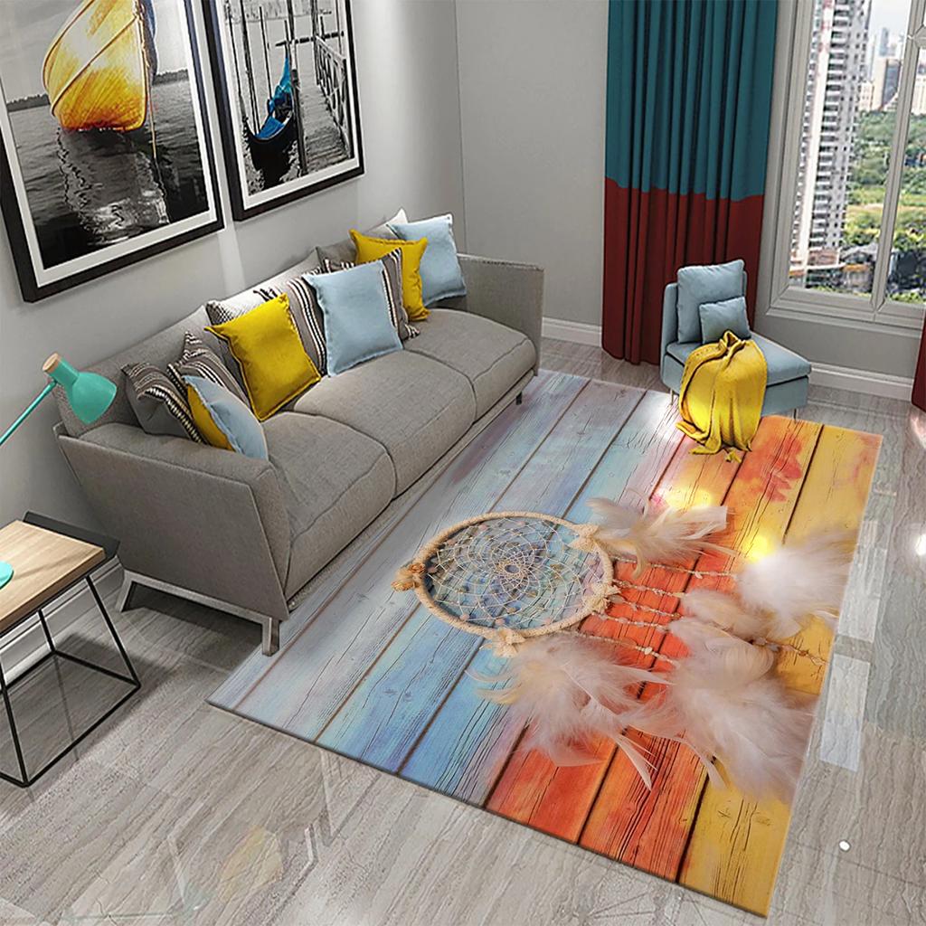 3D Traumfänger Teppiche Böhmischer Stil Bereichsteppich für Badezimmer Küche Eingang Rutschfeste Matte Schlafzimmer Wohnzimmer Dekor Bodenteppiche